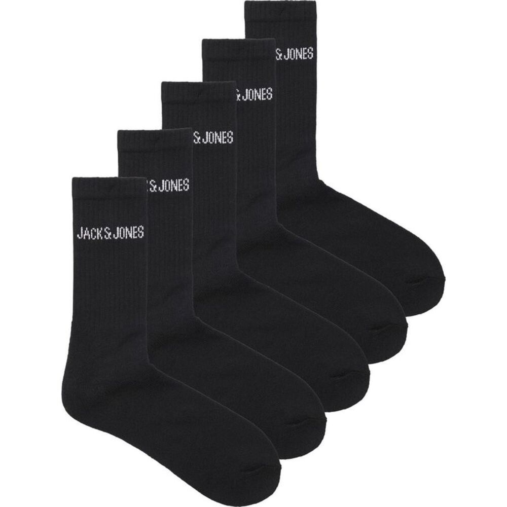 Jack And Jones Mens Regen Crew Socks (Pack of 5) / Black